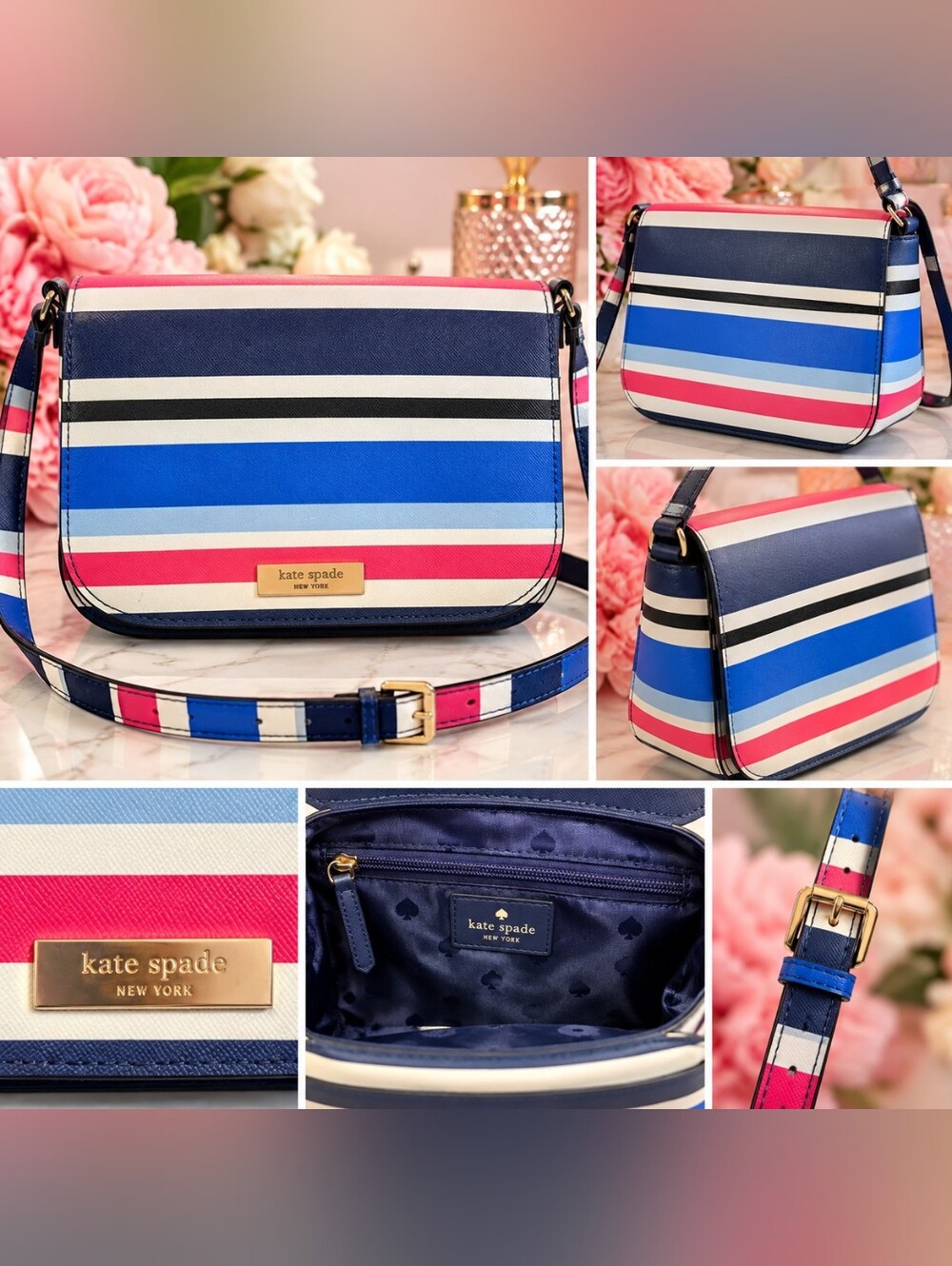 💙💗 Kate Spade New York Striped Crossbody Bag 💗💙